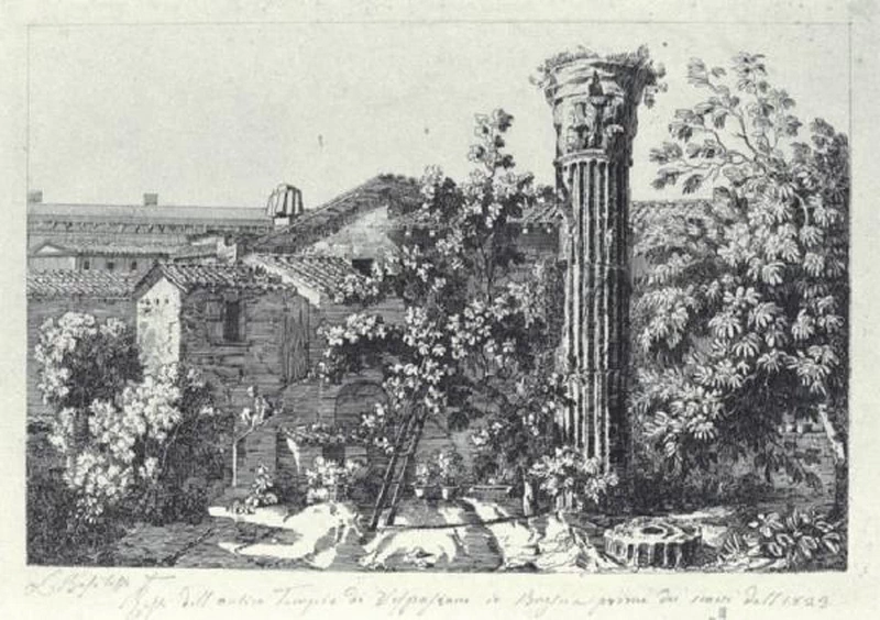 35-Resti dell'antico Tempio di Vespasiano in Brescia prima dei scavi del 1823 